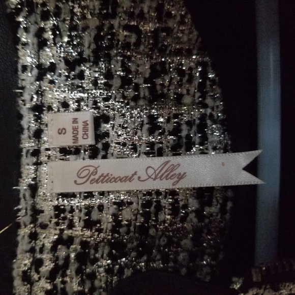 NWT-Petticoat Alley Bomber Jacket Metallic, - Picture 3 of 7